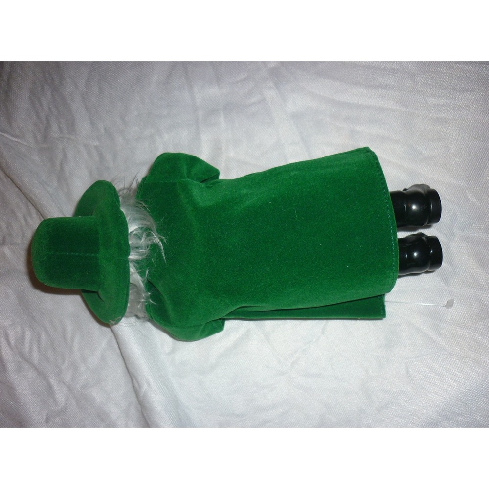 St‎ Patricks Day Leprechaun Doll Green Velvet Gold Trim Shamrock Staff 10 inch - Picture 6 of 7